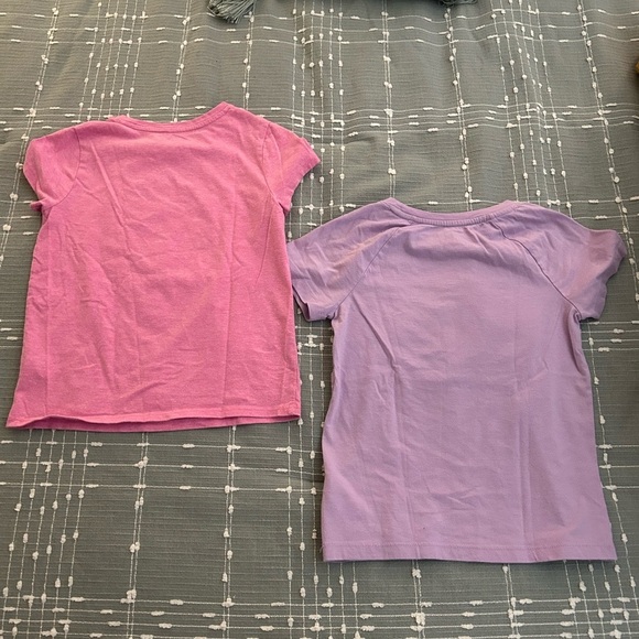 Lot of 2 Cat & Jack Kids Flamingo and Rainbow T-Shirts - Pink and Purple 6/7 - Picture 4 of 6